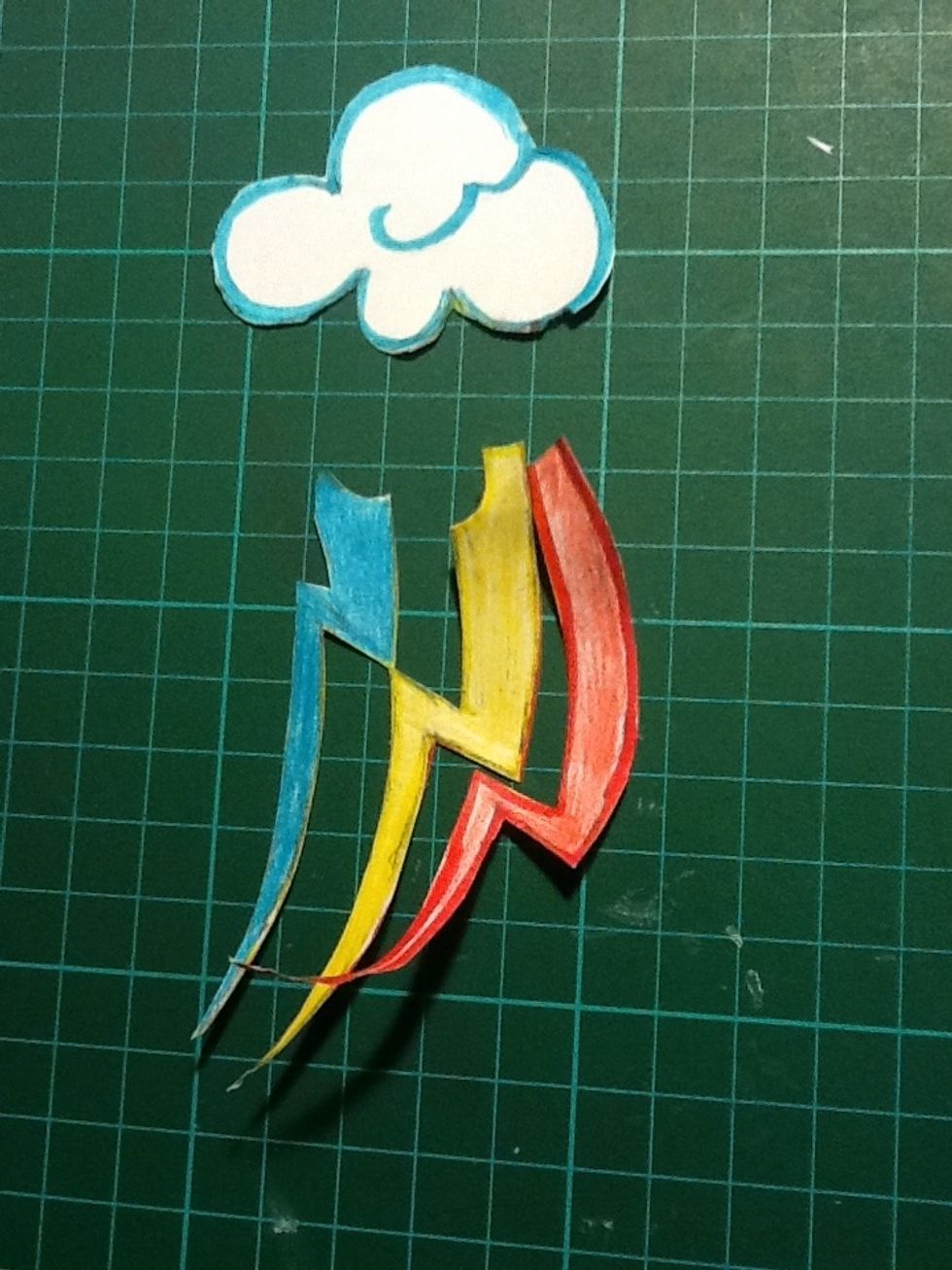 Cut the drawing in 4 parts