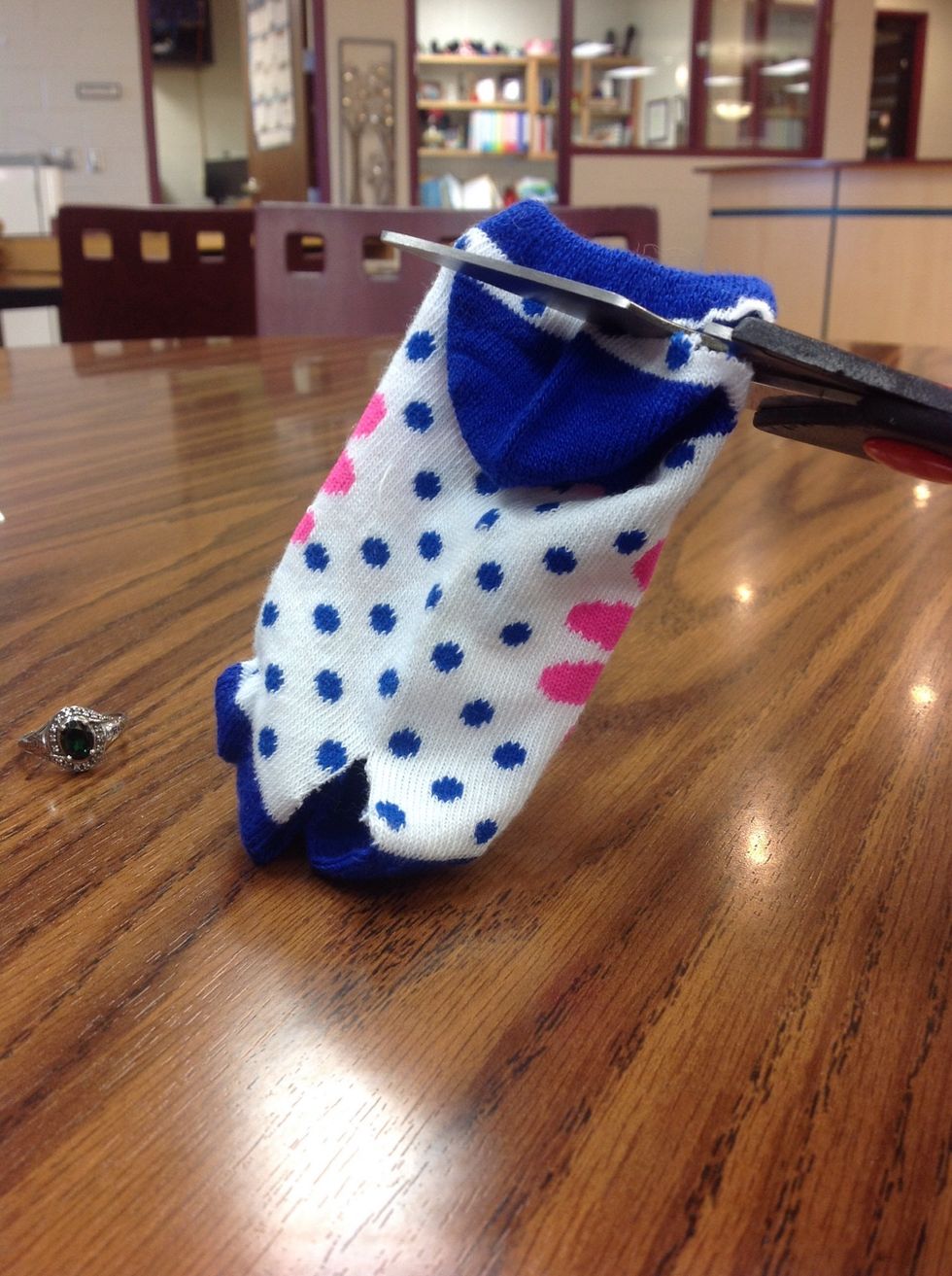 Cut the elastic ankle off