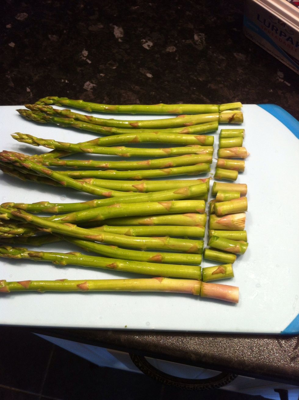 Cut the end and throw it away More detail about the asparagus check the comment