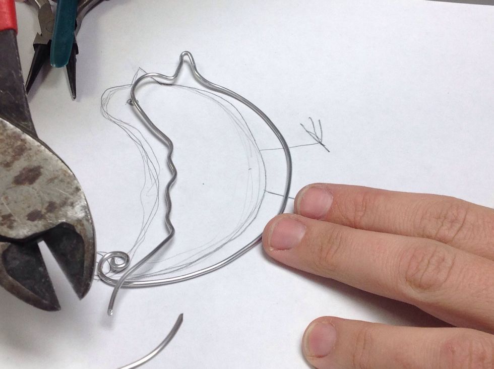 Cut the end of the wire leaving enough to attach to where you began.