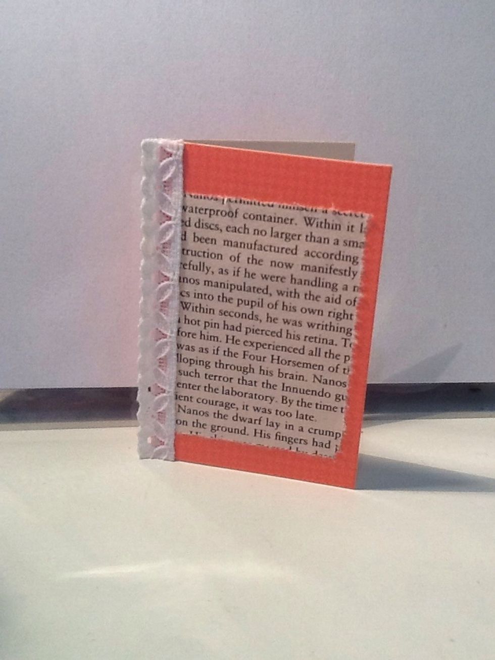 Cut the extra pieces off the ends.