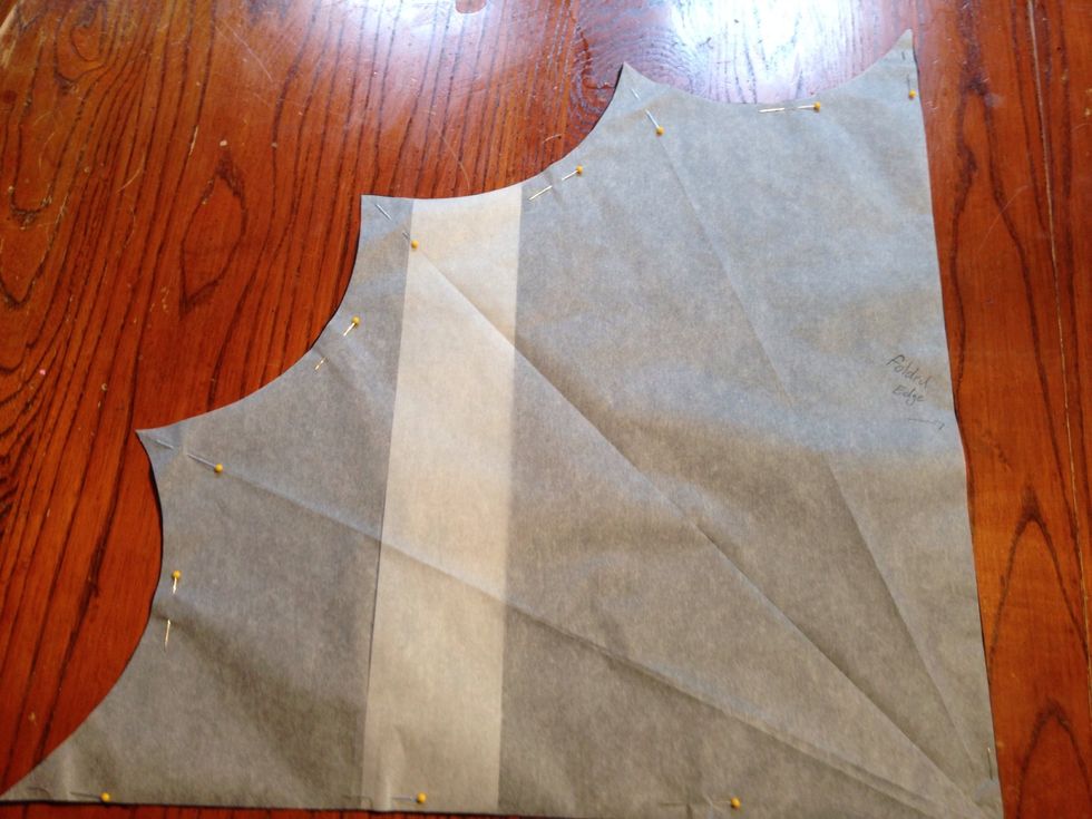 Cut the fabric along the pattern.