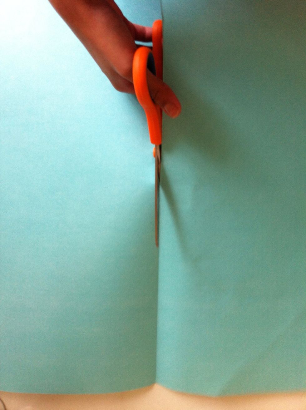 Cut the folded part.