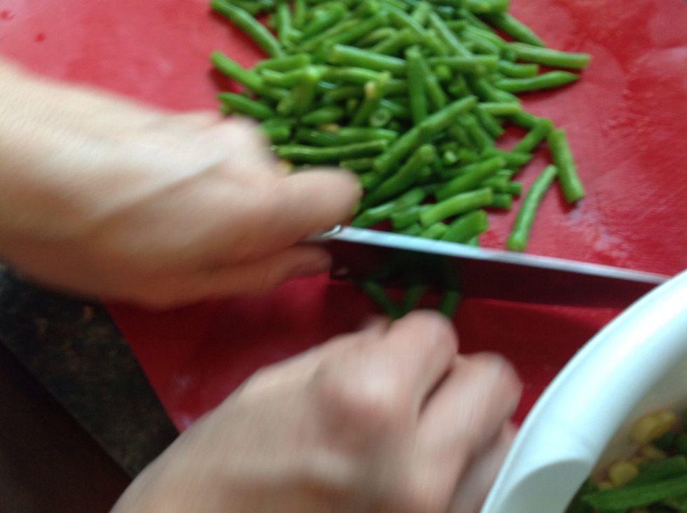Cut the green beans (optional)