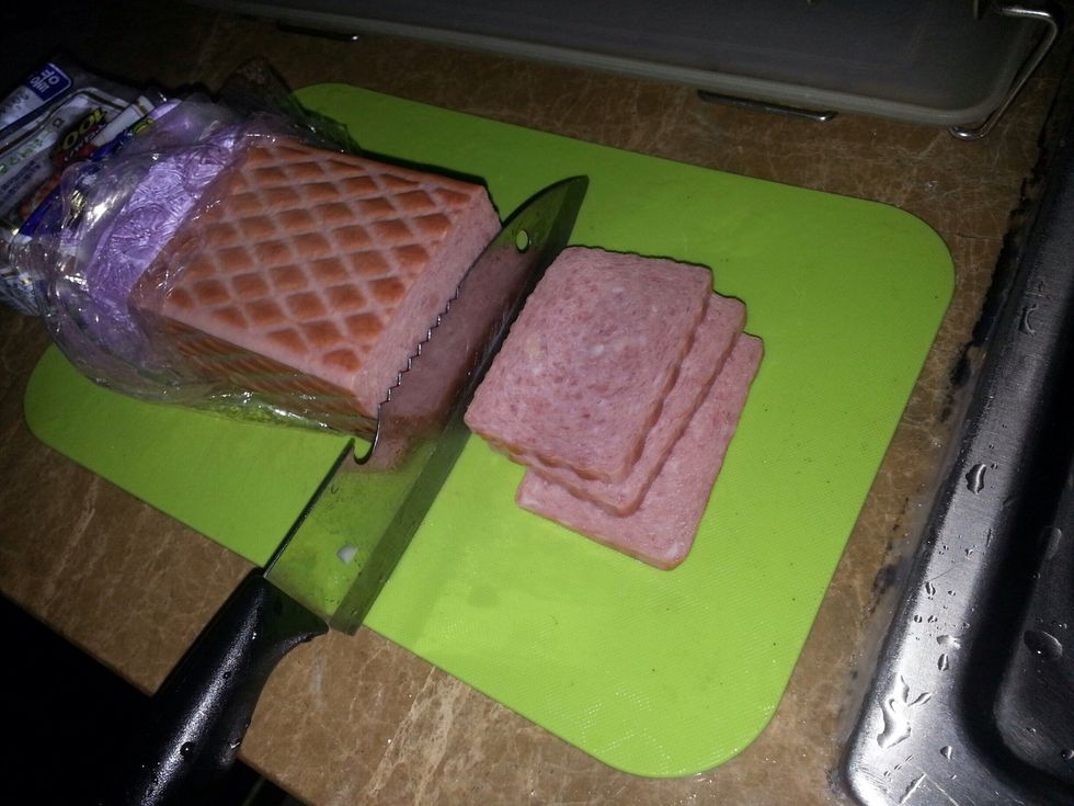Cut the ham really thin.
