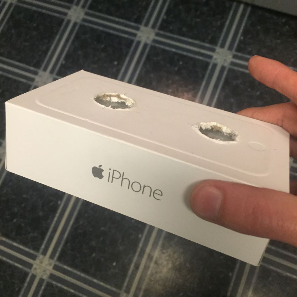 Cut the holes out so they're large Enough to easily look through but not larger than the lenses you're using.