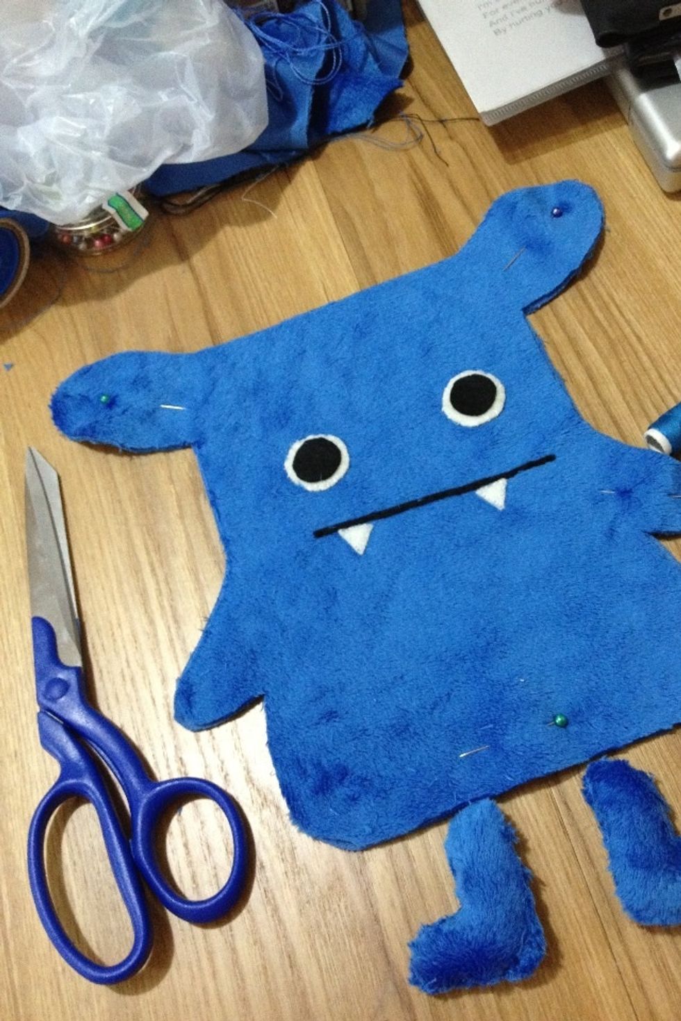 Cut the layout and mark on the fabric using marking chalk. Then, cut the fabric out!