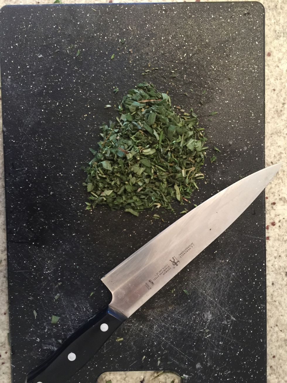 Cut the leaves very finely