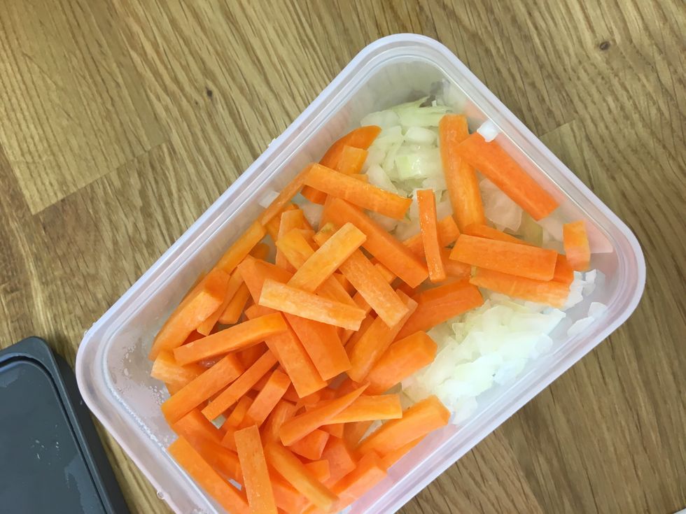 Cut the lemon in half