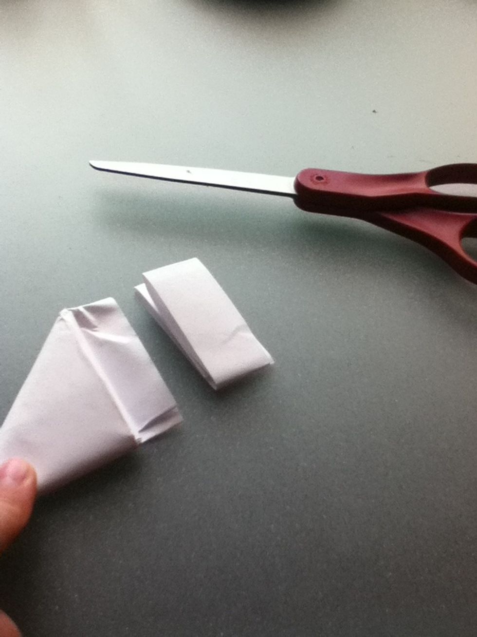 Cut the little bit of the extra paper that's sticking out.