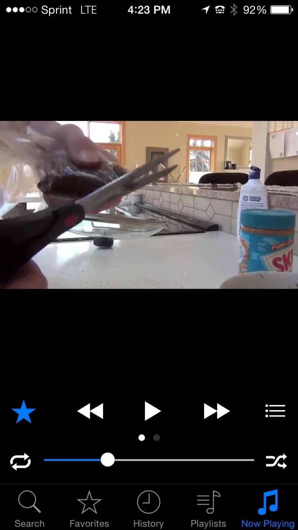 Cut the little space that is in the corner of the bag