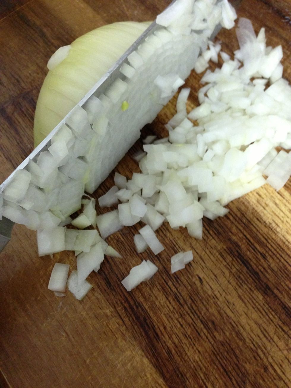 Cut the onion in the third direction
