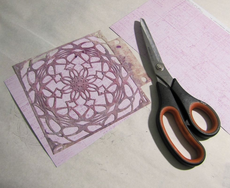 Cut the paper about 15x15cm