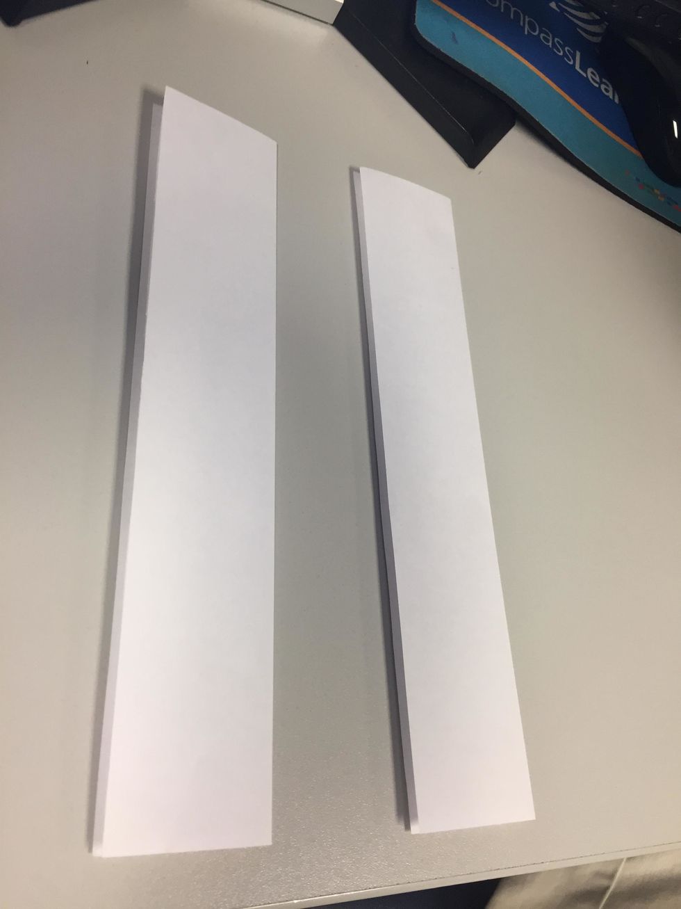 Cut the paper and fold the 2 halves