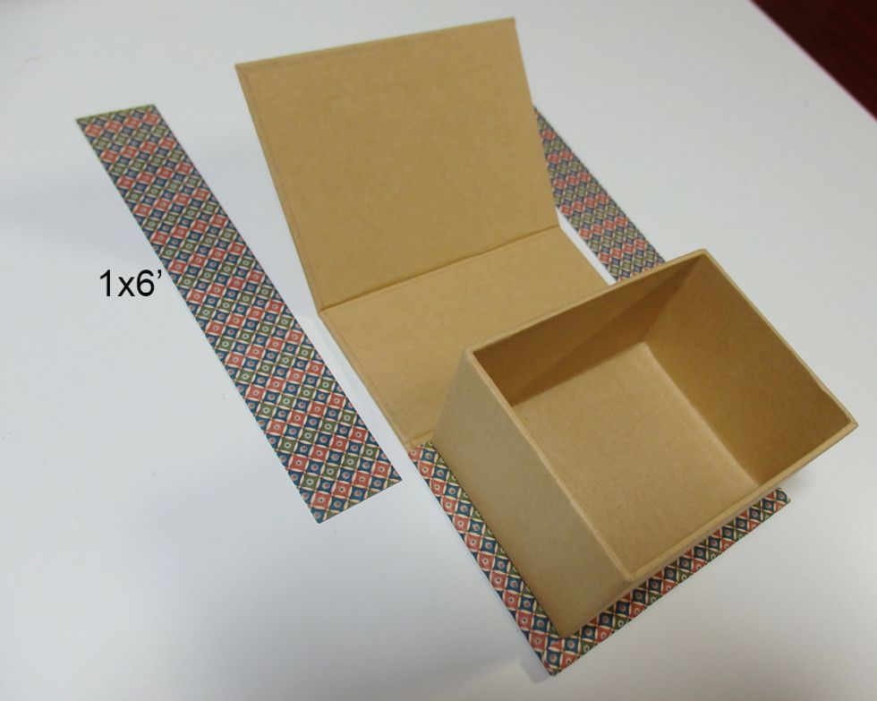 cut the paper in this size,and hold in half, paste