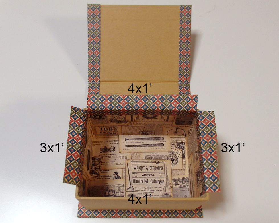 cut the paper in this size,and paste then hold again paste