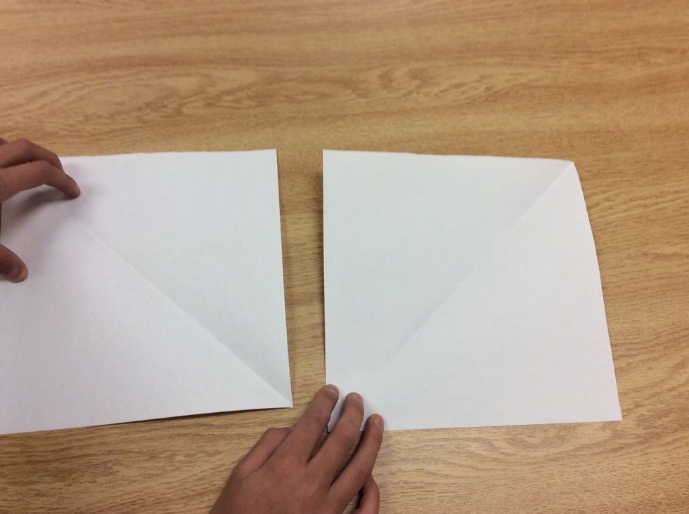 Cut the paper into squares