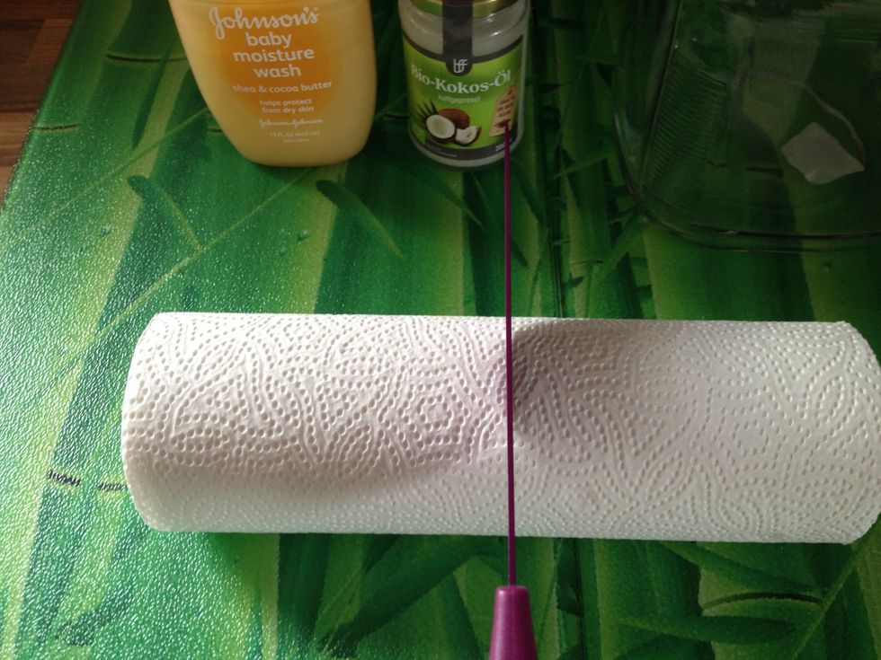 Cut the paper towel in half