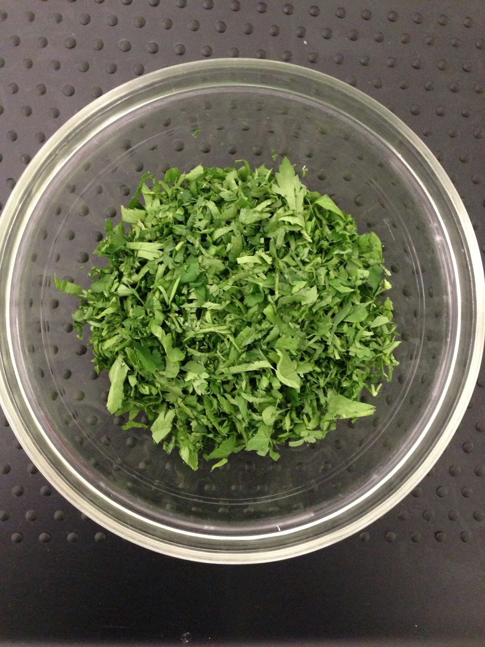 Cut the parsley