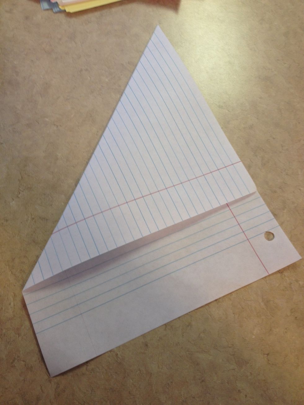 Cut the rectangle piece off.