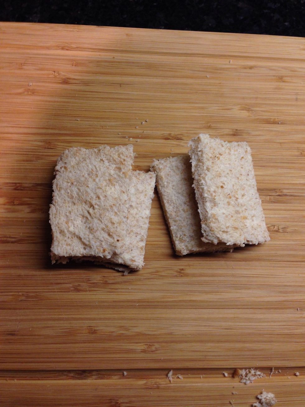 Cut the remaining square in half