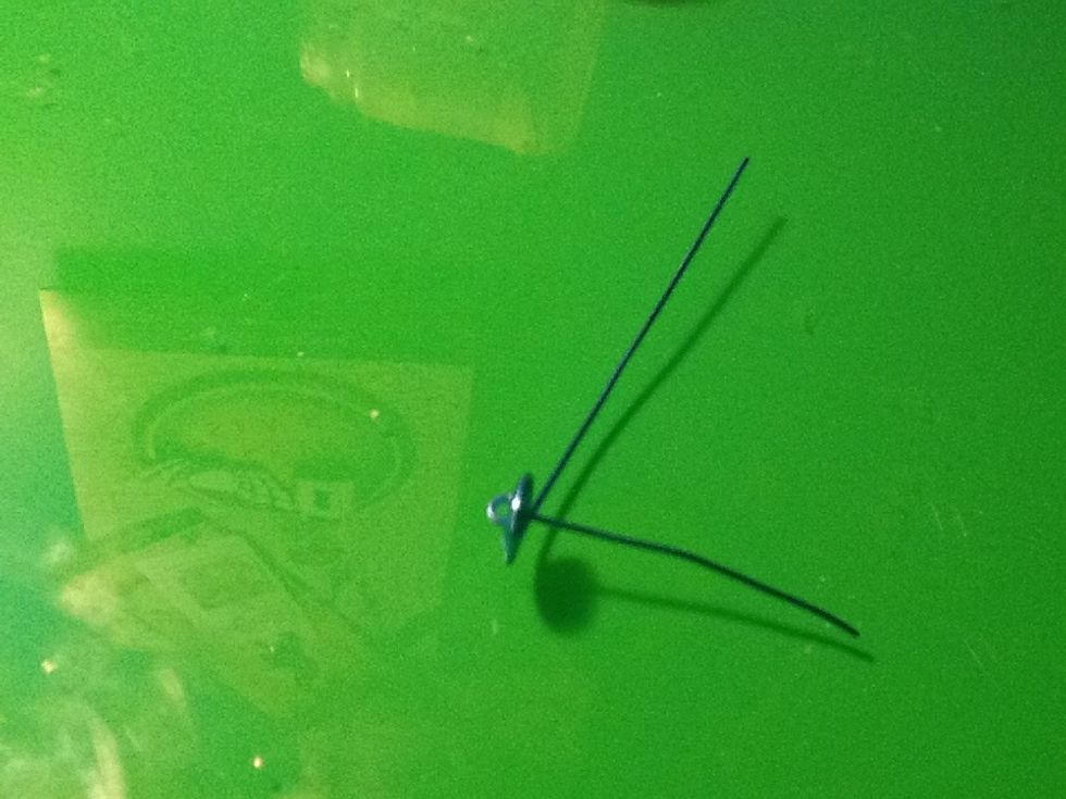 Cut the remaining wire sticking out