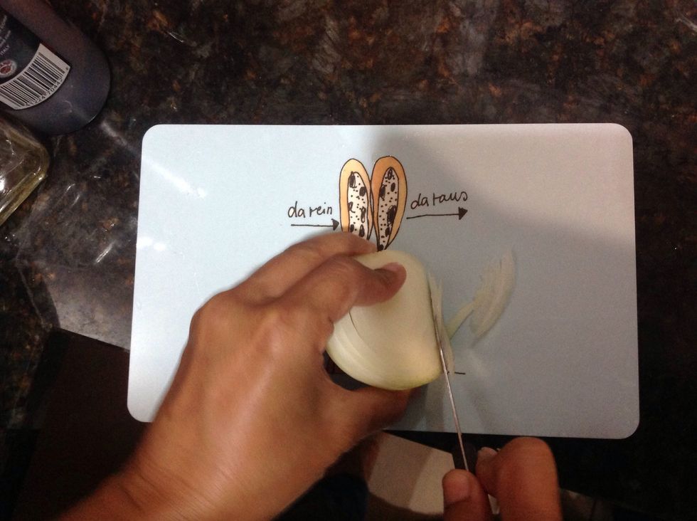 Cut the shallot