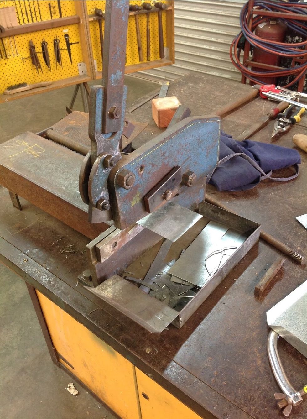 Cut the sheet metal into your square