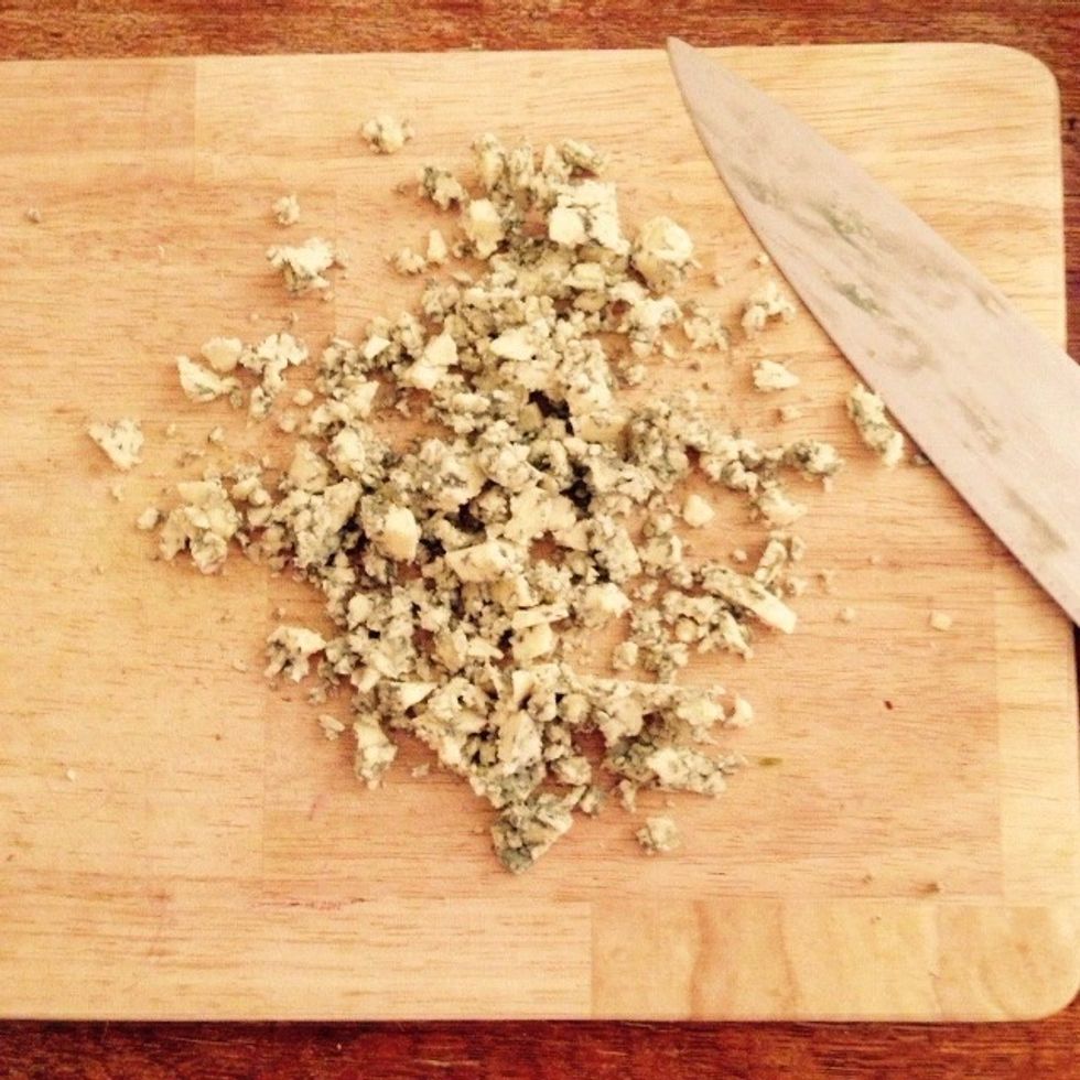 Cut the stilton into small crumbles