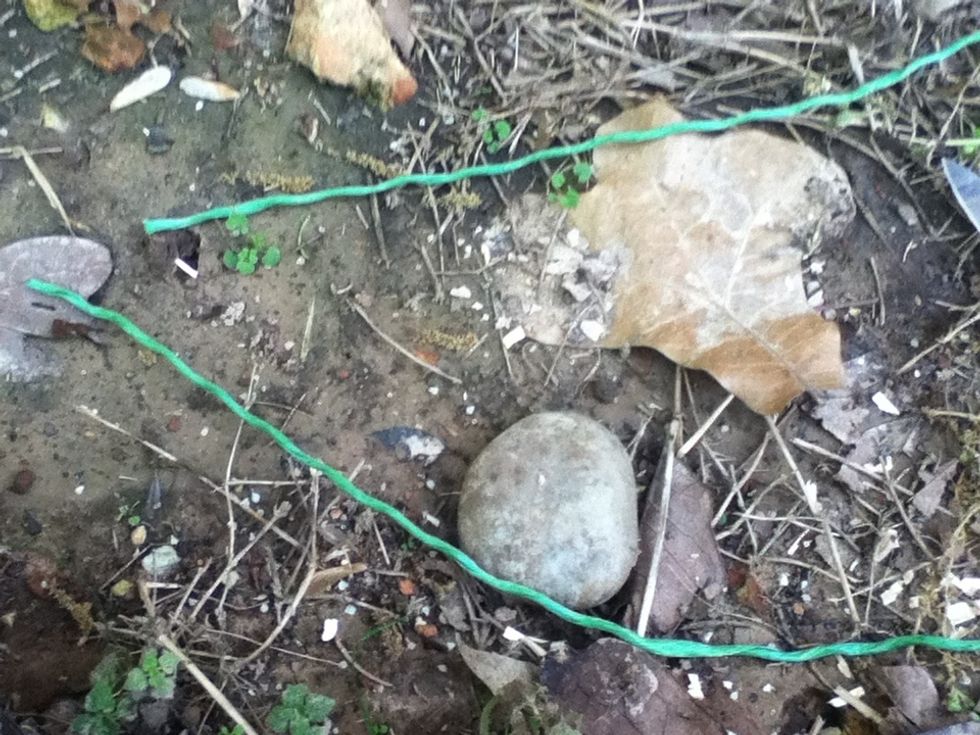 Cut the string in half.