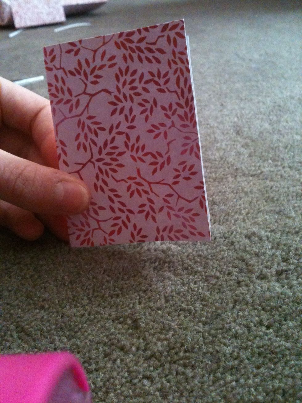 Cut the strip you cut off in half to make a card