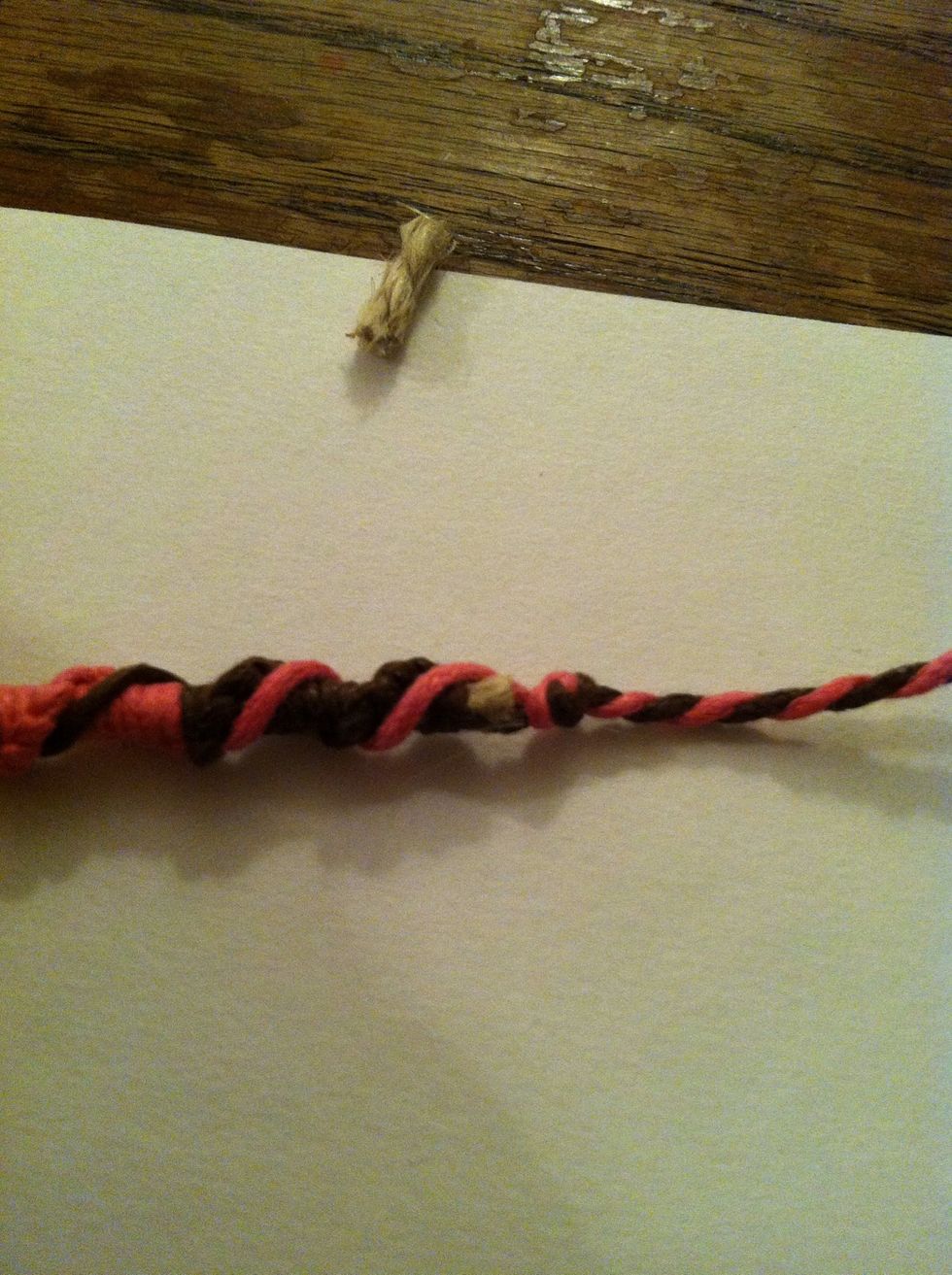 Cut the tails off your center cord.