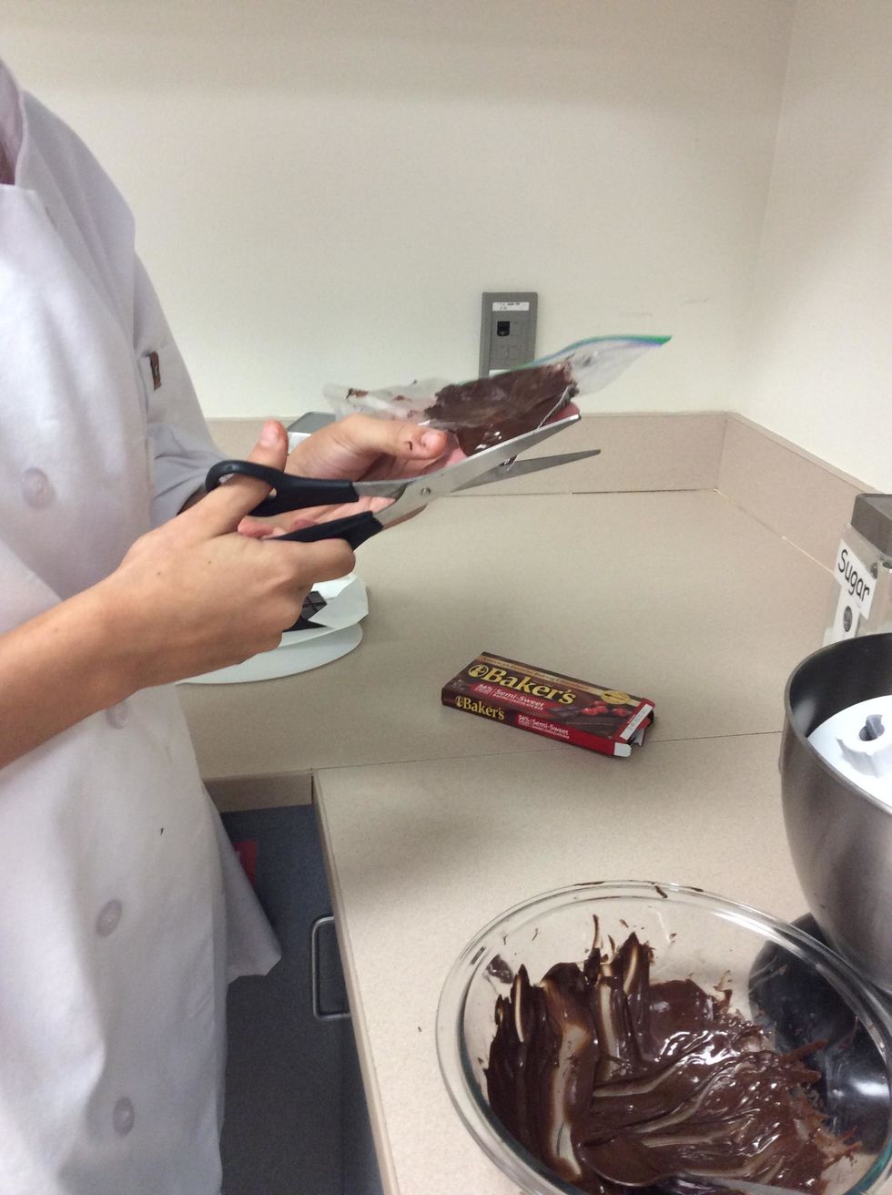 cut the tip off and now you have your very own piping bag!