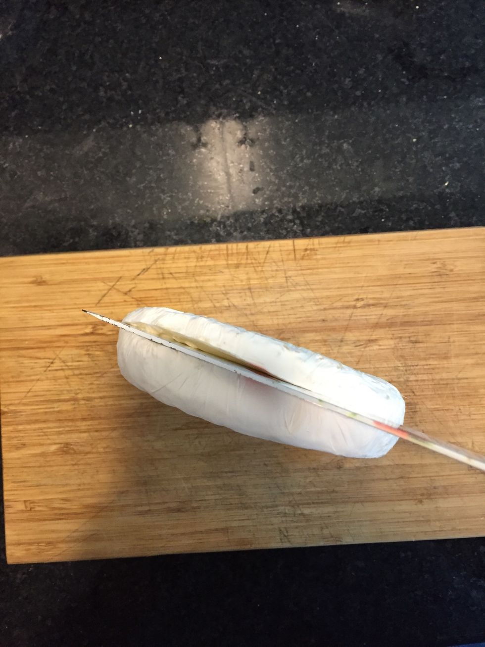 Cut the top of the cheese