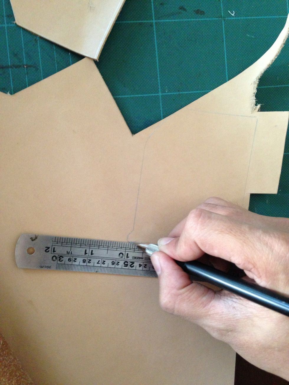 Cut the traced pattern with your knife