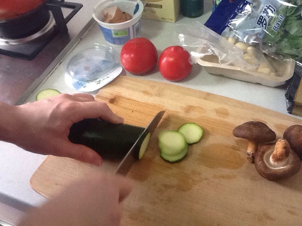 Cut the vegetables....