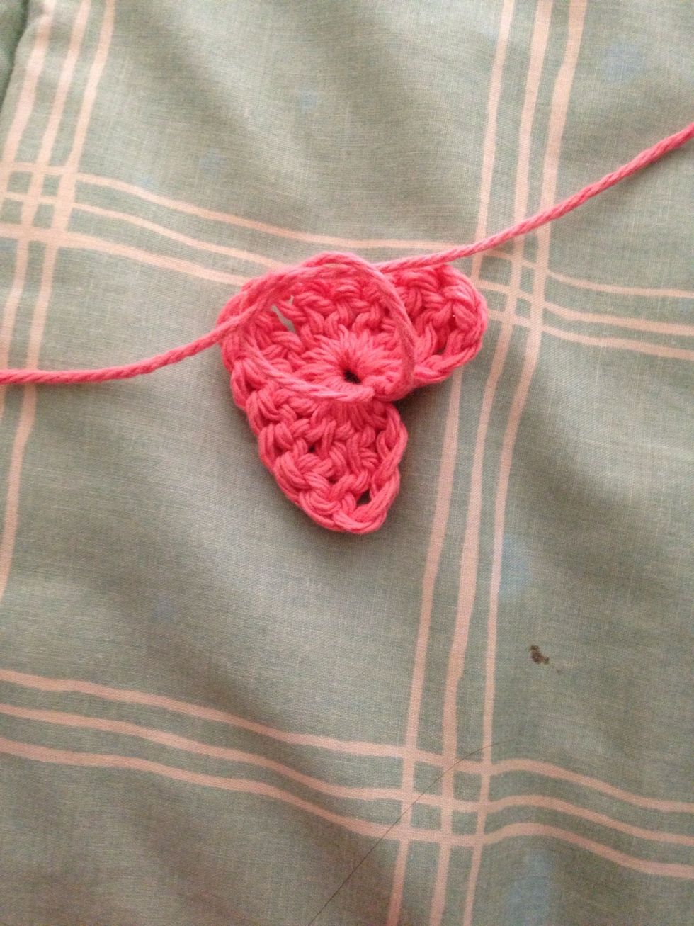 Cut the yarn and tie the back with a simple knot!