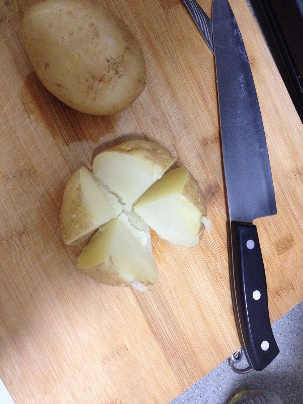 Cut them in quarters.