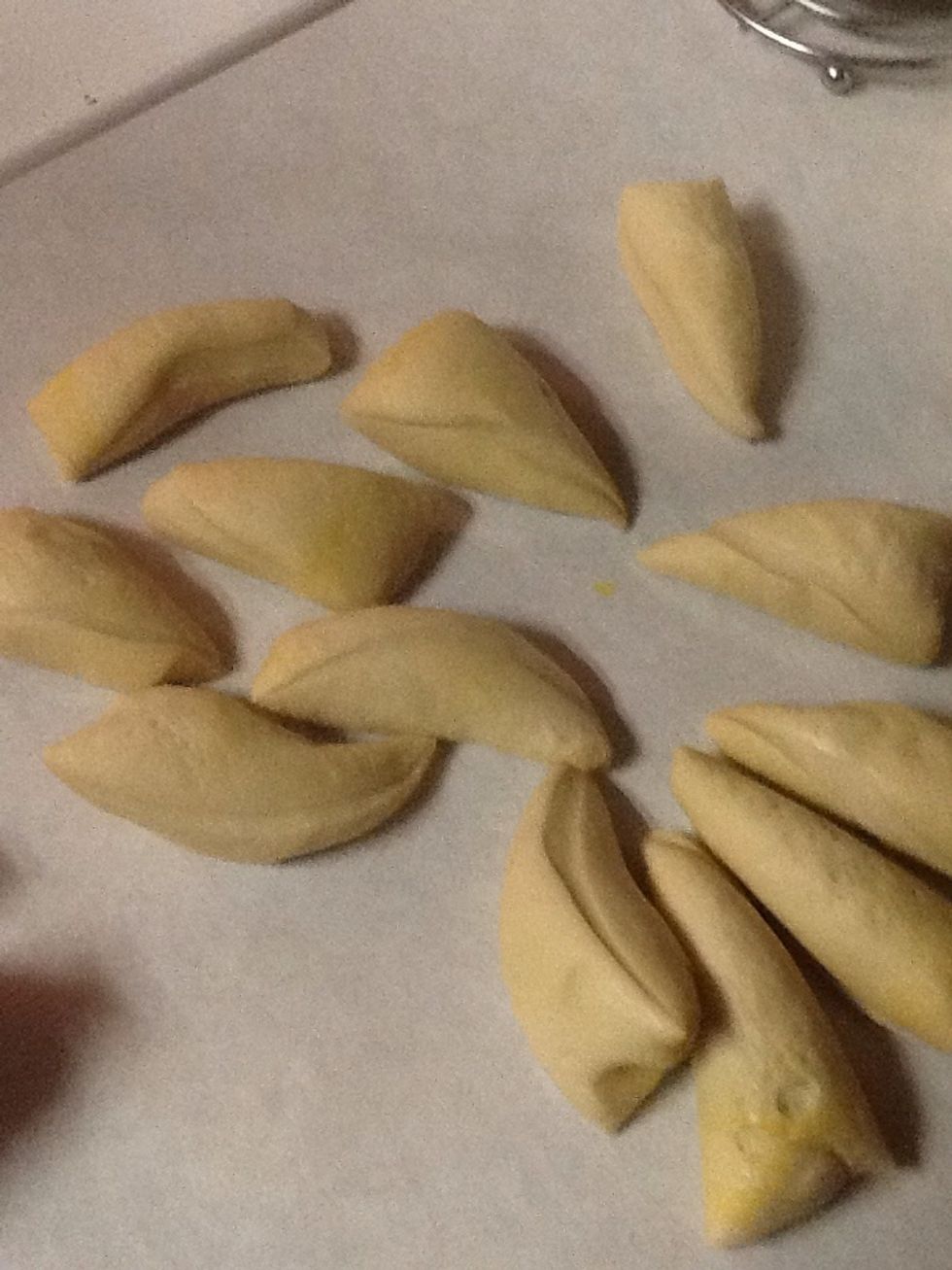 Cut them into 12 even pieces.