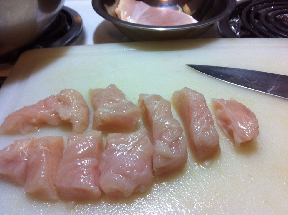 Cut them like this. Don't worry about grand ma. She'll fall asleep way before your done.