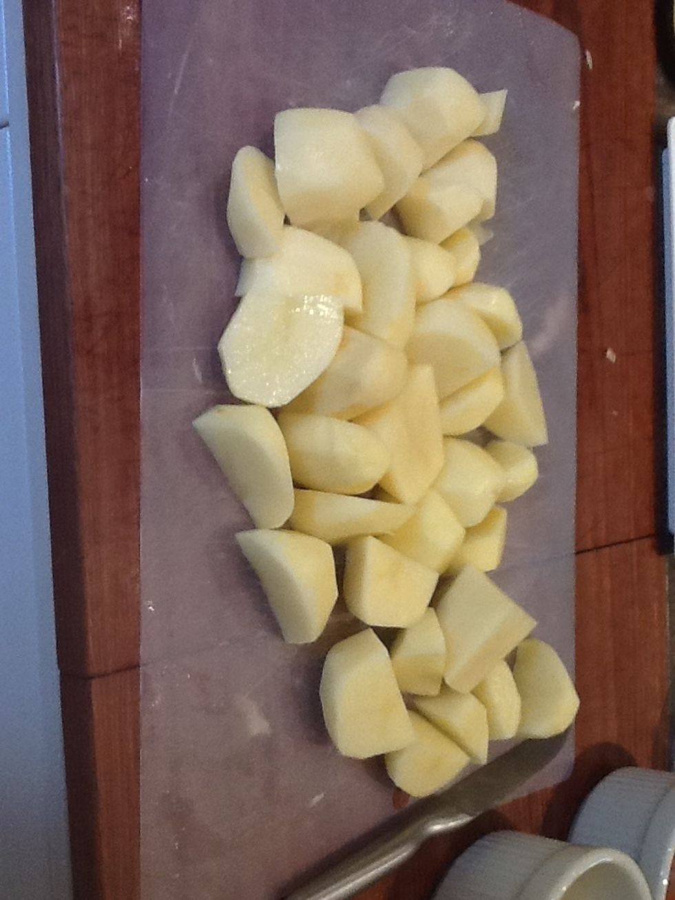 Cut them up into half's and quarters so they cook quicker.