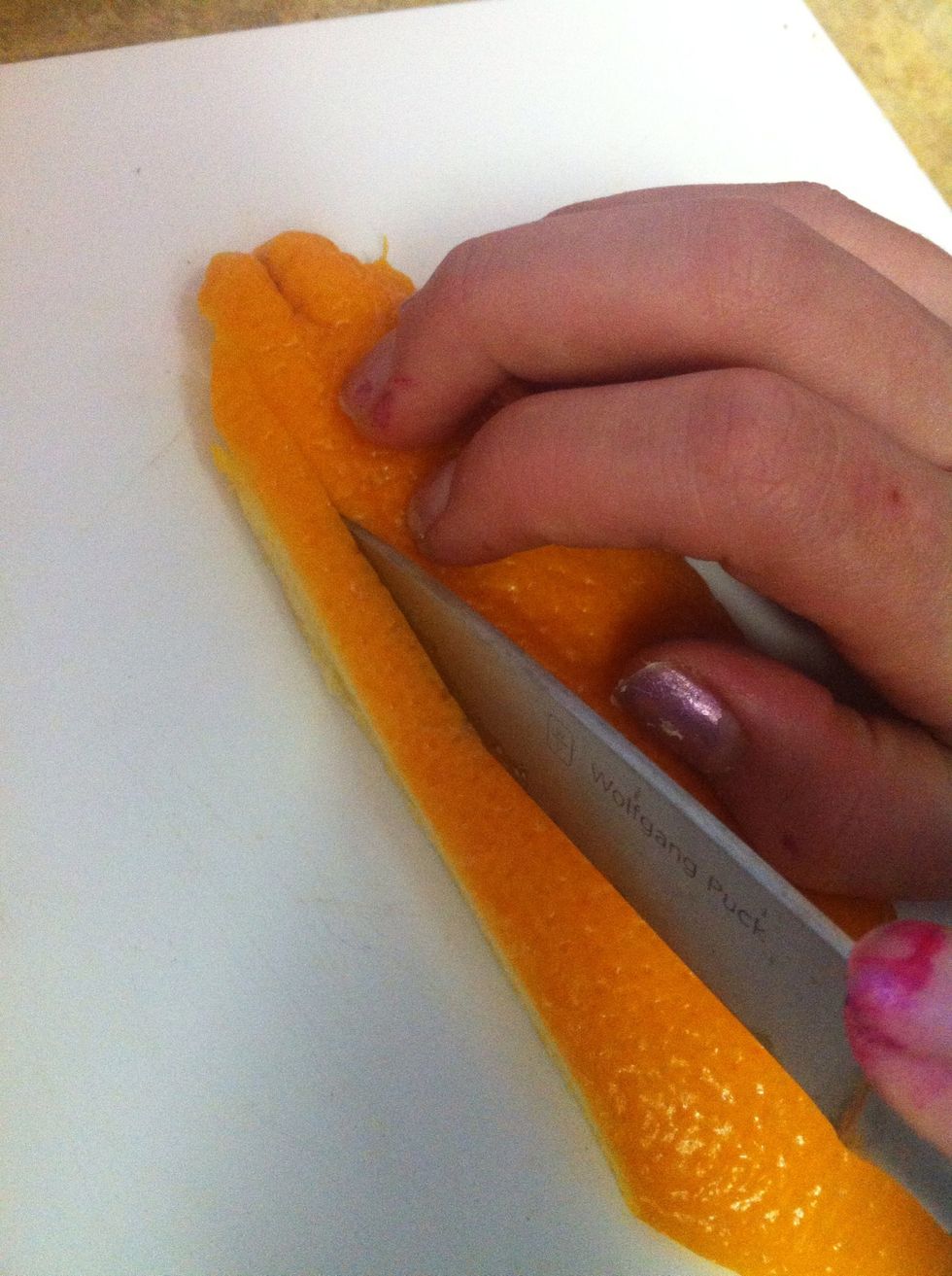 Cut thin/medium strips.....