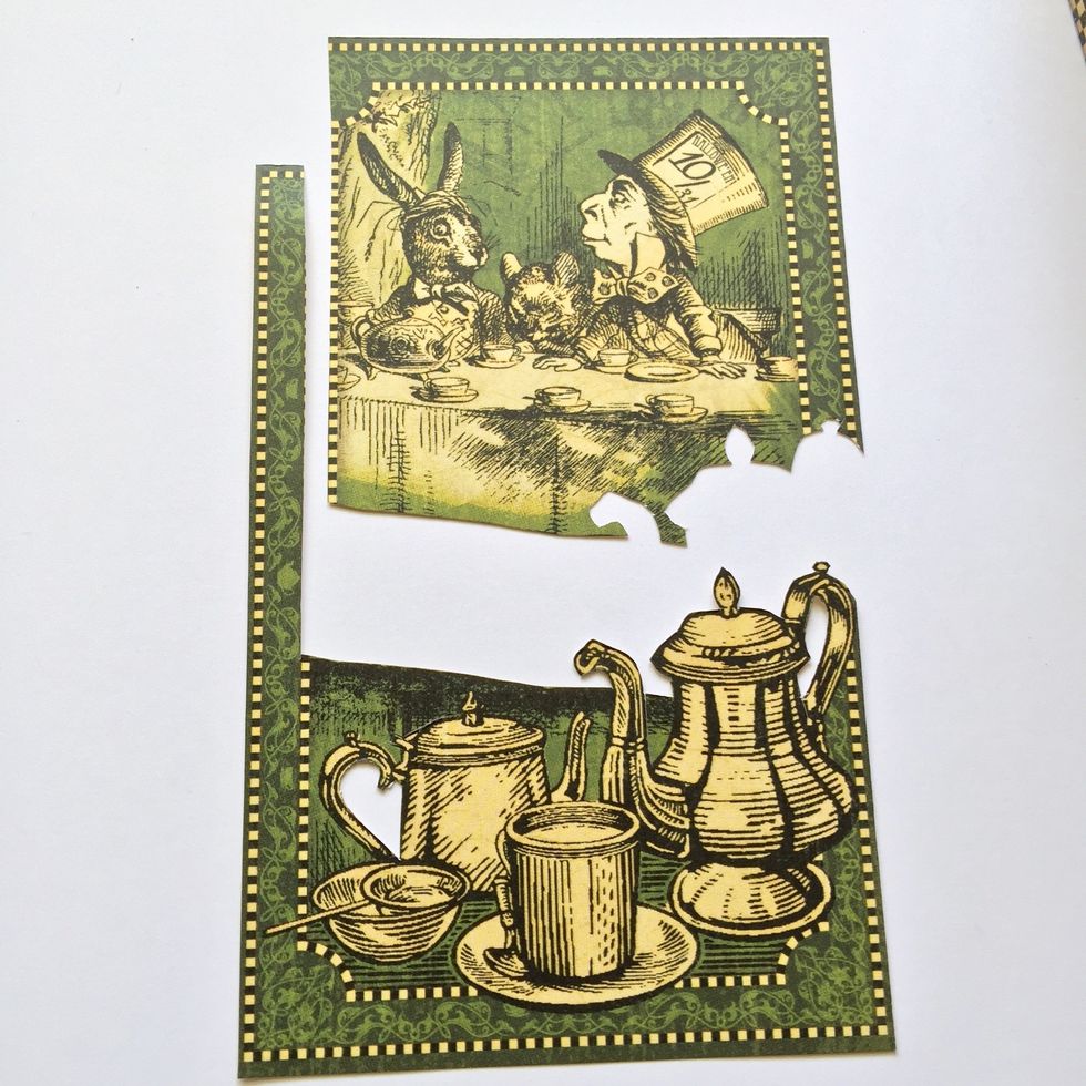 Cut this piece as shown.