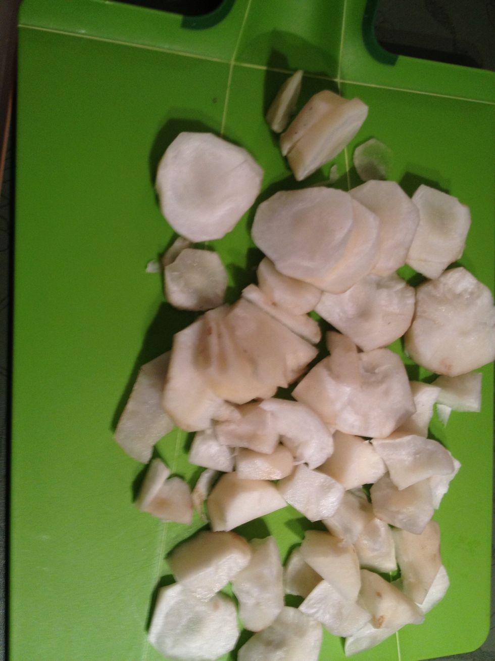 Cut to smaller pieces...