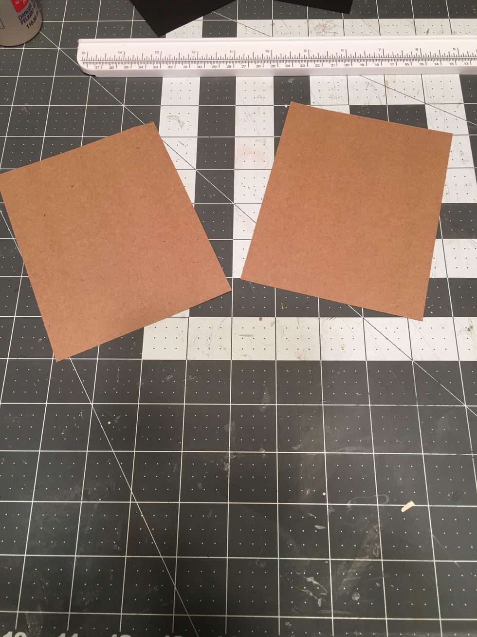 Cut two pieces of Kraft cardstock 4 1/4" x 5 1/4" Set aside for later.