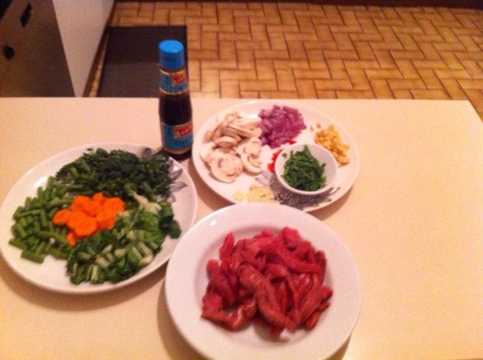 Cut up all ingredients