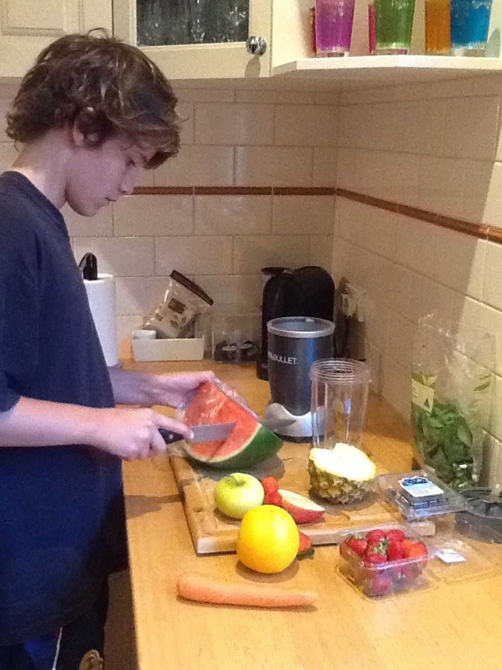 Cut up all your ingredients!