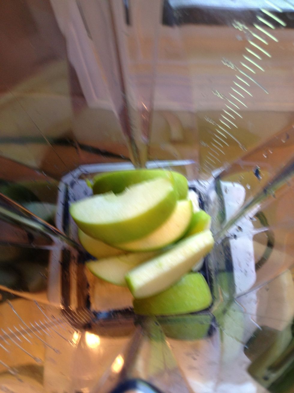 Cut up and add the apple.