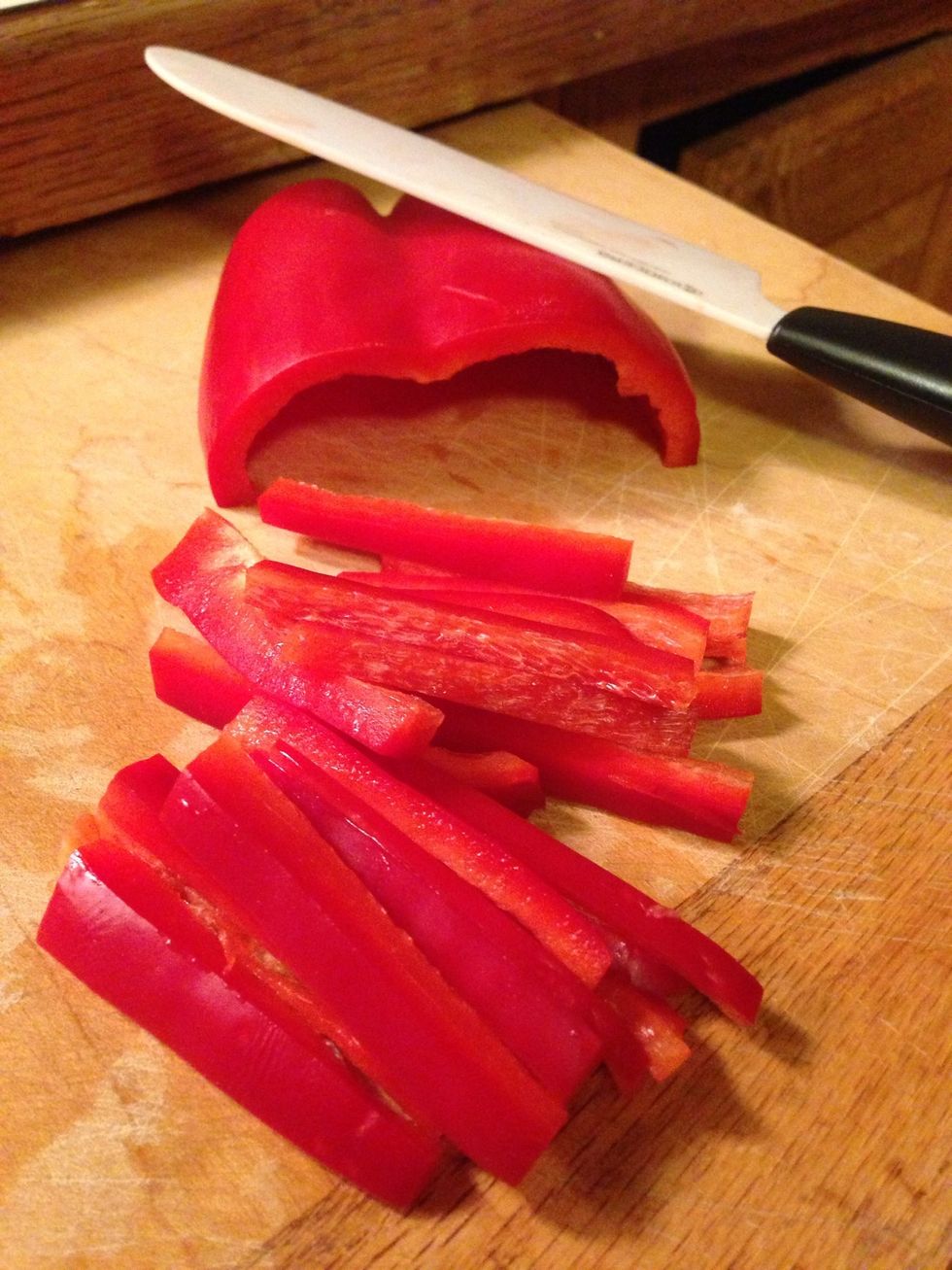 Cut up bell pepper