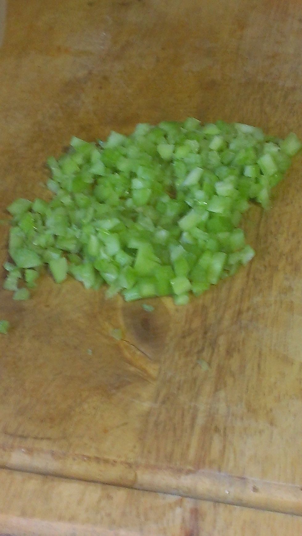 Cut up celery